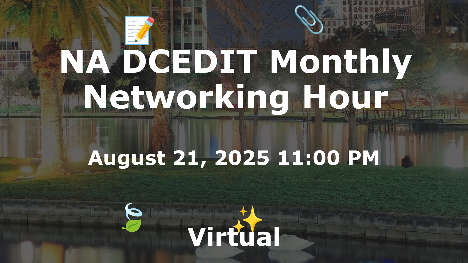NA DCEDIT Monthly Networking Hour event image